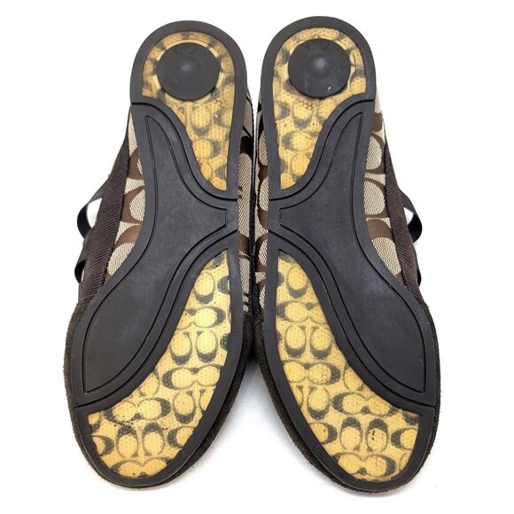 Coach Harmonie Signature Brown Tan Slip On Shoe A1251 Sneaker Womens Size 6M - Picture 7 of 7